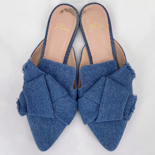 Blue W Shoe Size 7.5 J CREW Mules