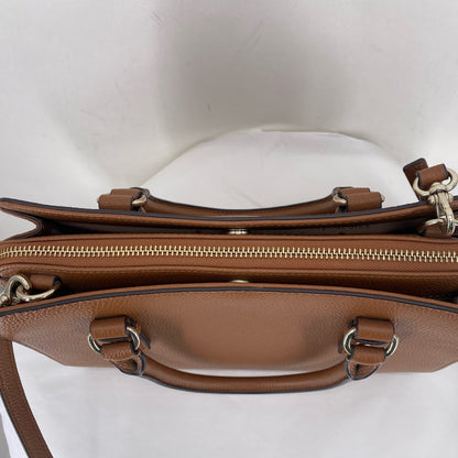 Camel KATE SPADE Leather Pebbeled Leather Satchel