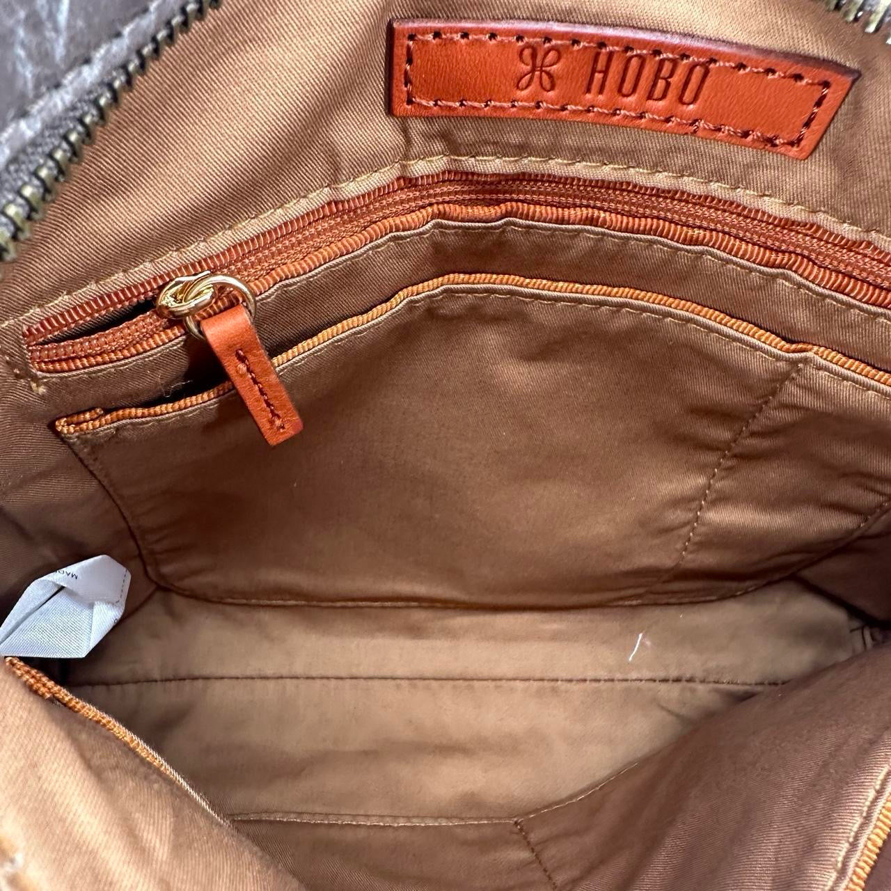 DARK TAUPE HOBO Leather Cross-body