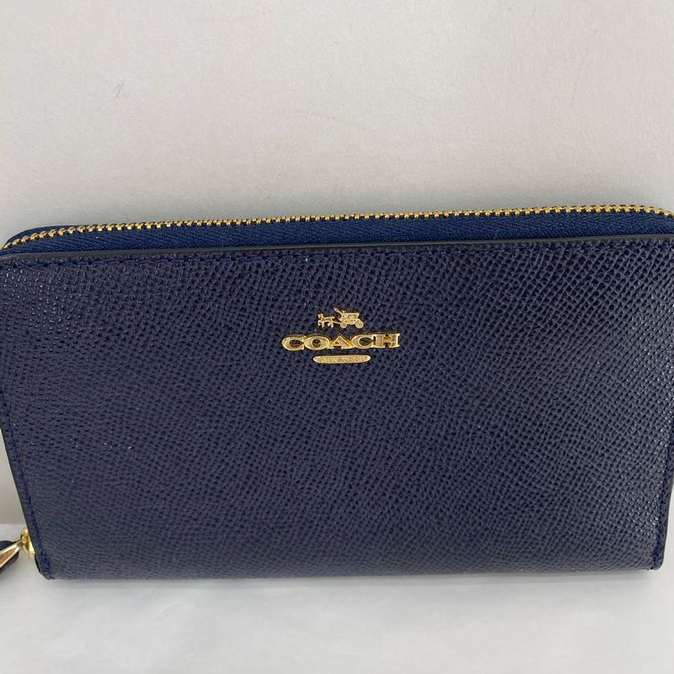 Navy COACH Wristlet