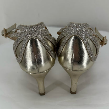 GOLD W Shoe Size 7.5 PARADOX Heels