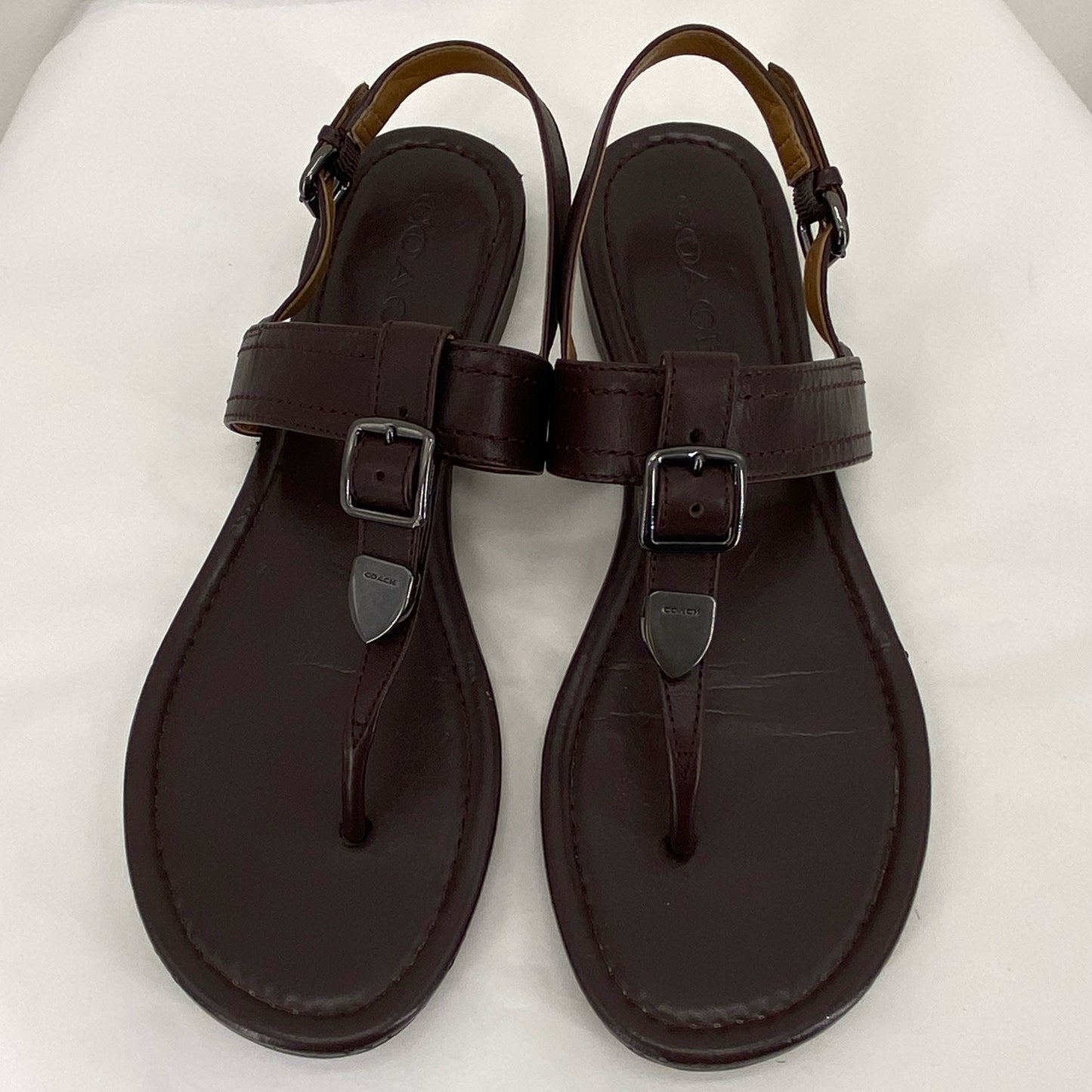 BROWN W Shoe Size 8 COACH Sandals