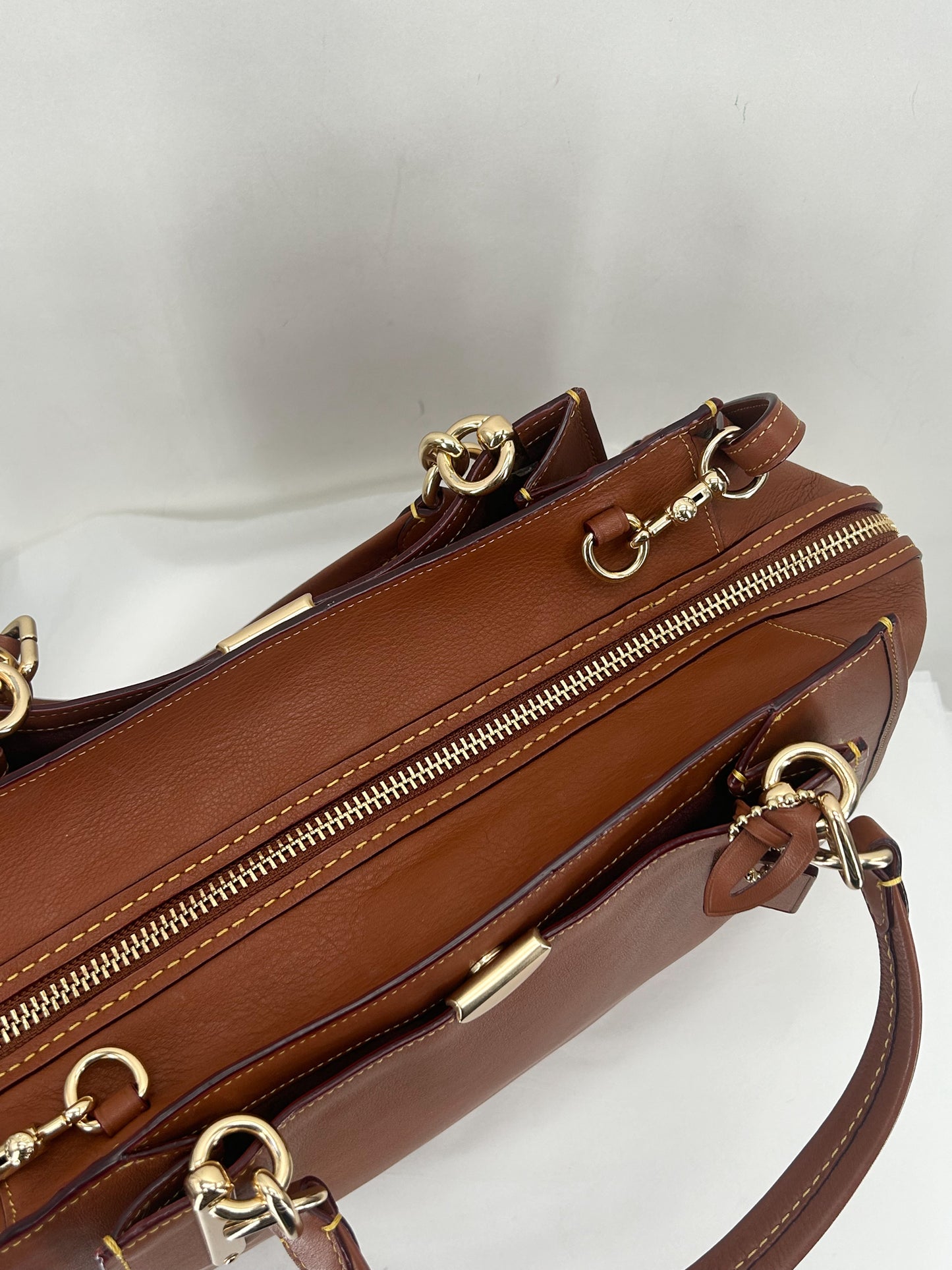 BROWN COACH Leather Tote