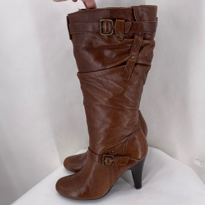 BROWN W Shoe Size 10 GUESS Boots