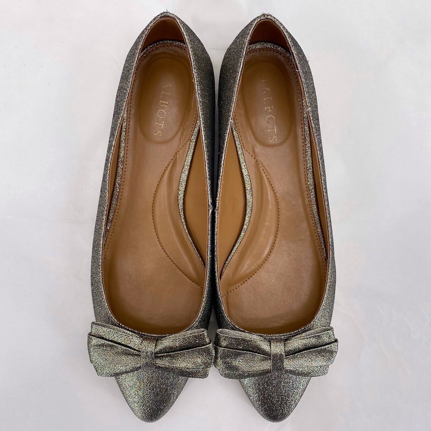 GOLD W Shoe Size 9.5 TALBOTS Flats