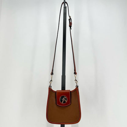 Caramel DOONEY & BOURKE Pebbeled Leather Cross-body