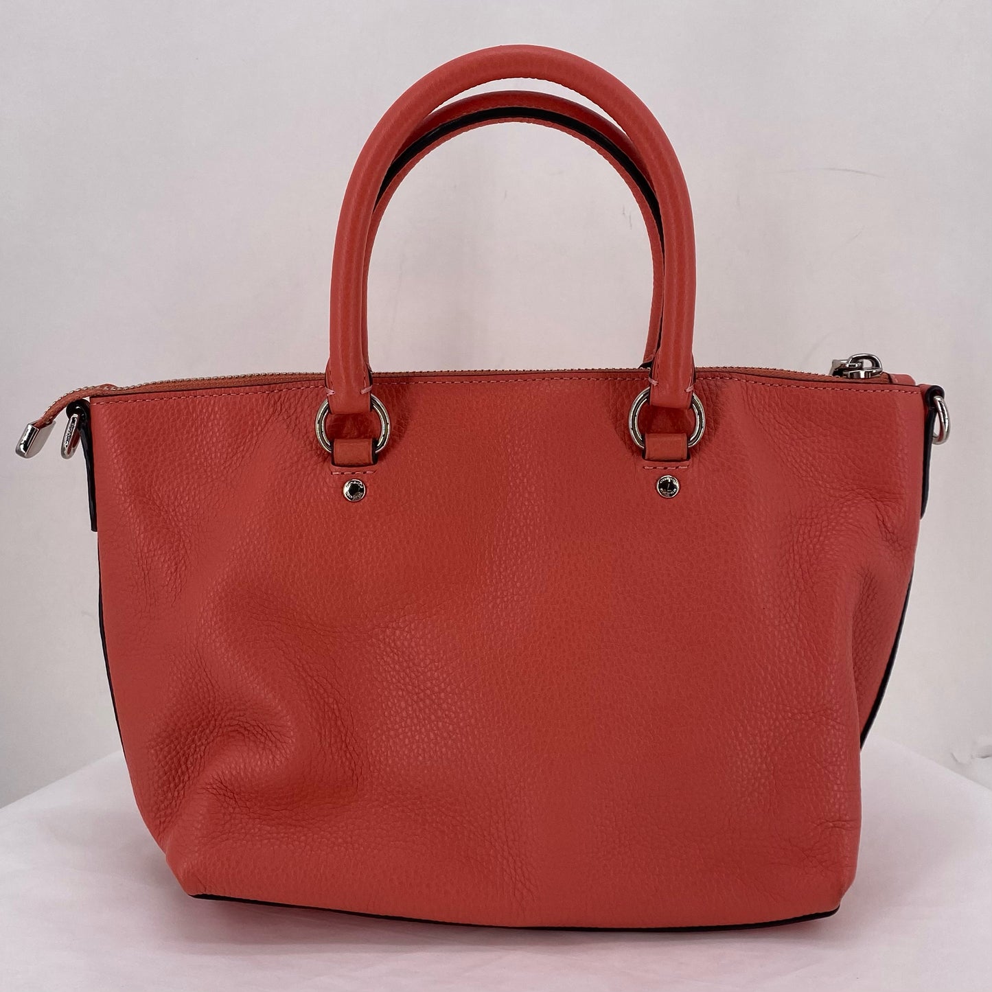 SALMON COACH Leather Pebbeled Leather Cross-body