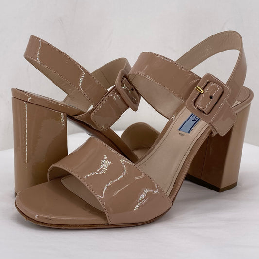 Beige W Shoe Size 38 PRADA Heels