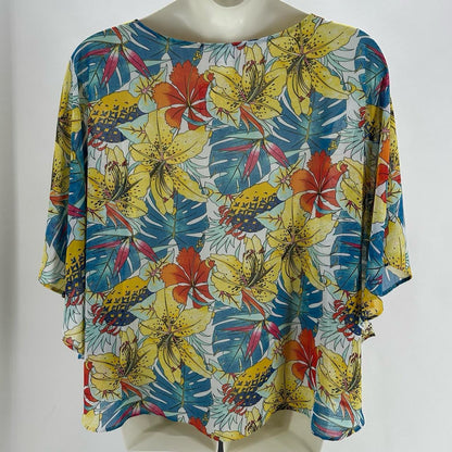 Size L/XL CHICO'S FLOWERS PONCHO