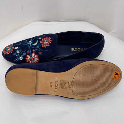Navy W Shoe Size 8.5 CHICO'S Flats