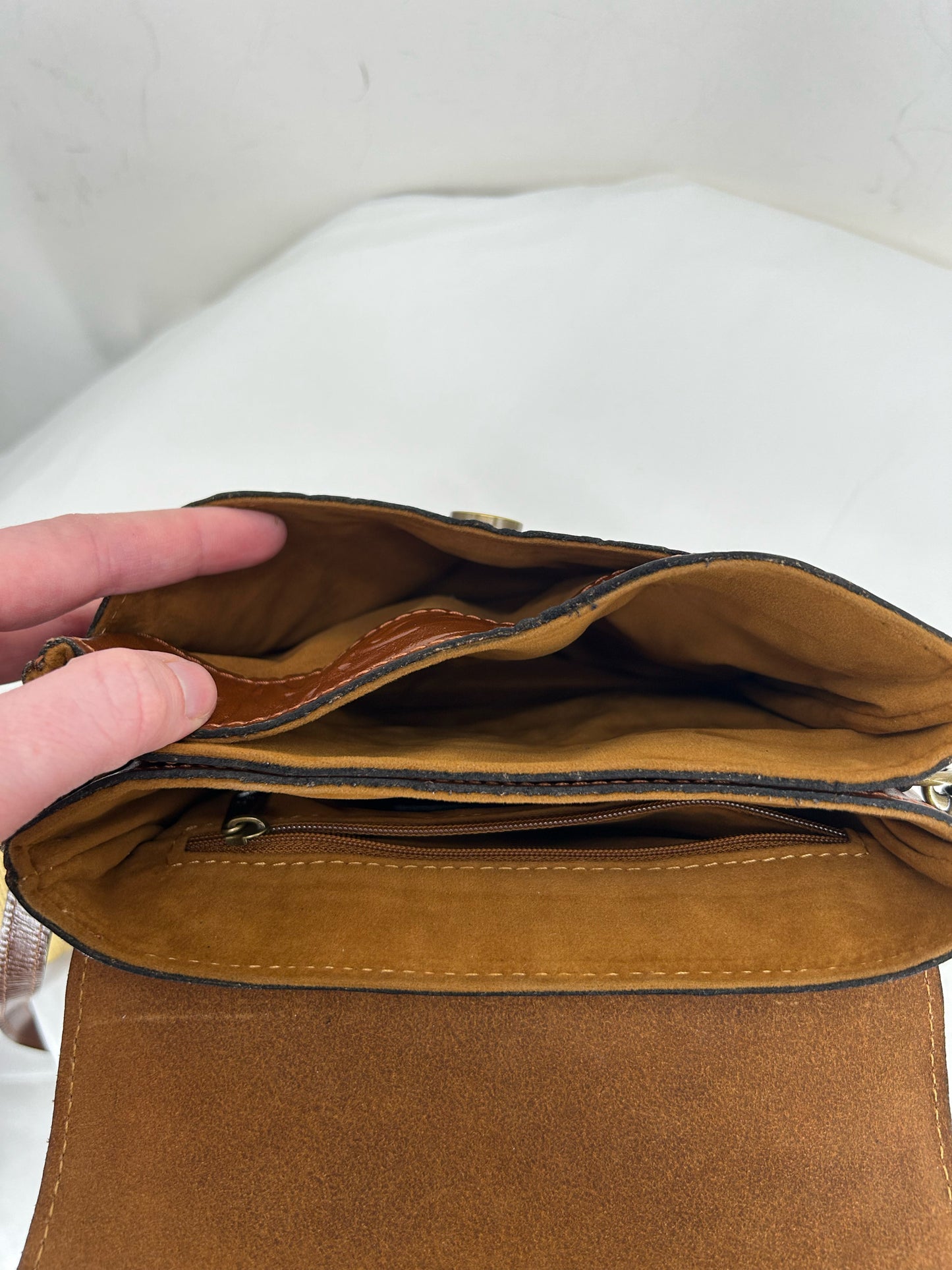 REDDISH BROWN PATRICIA NASH Leather Cross-body