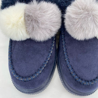 Navy W Shoe Size 10 JOURNEE COLLECTION Slippers