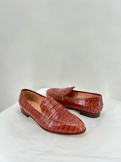 REDDISH BROWN W Shoe Size 7 J CREW Loafer