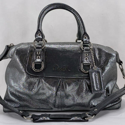 Silver COACH Satchel