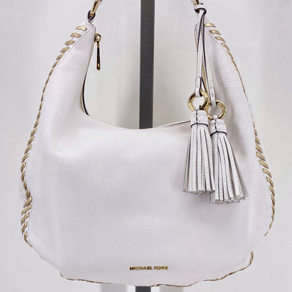 White MICHAEL KORS Leather Shoulder Bag