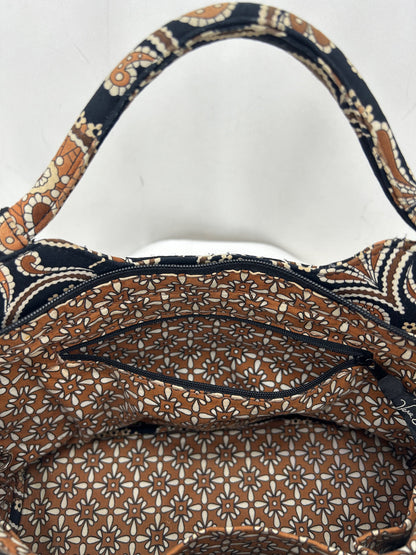 BLACK/BROWN VERA BRADLEY FABRIC Tote