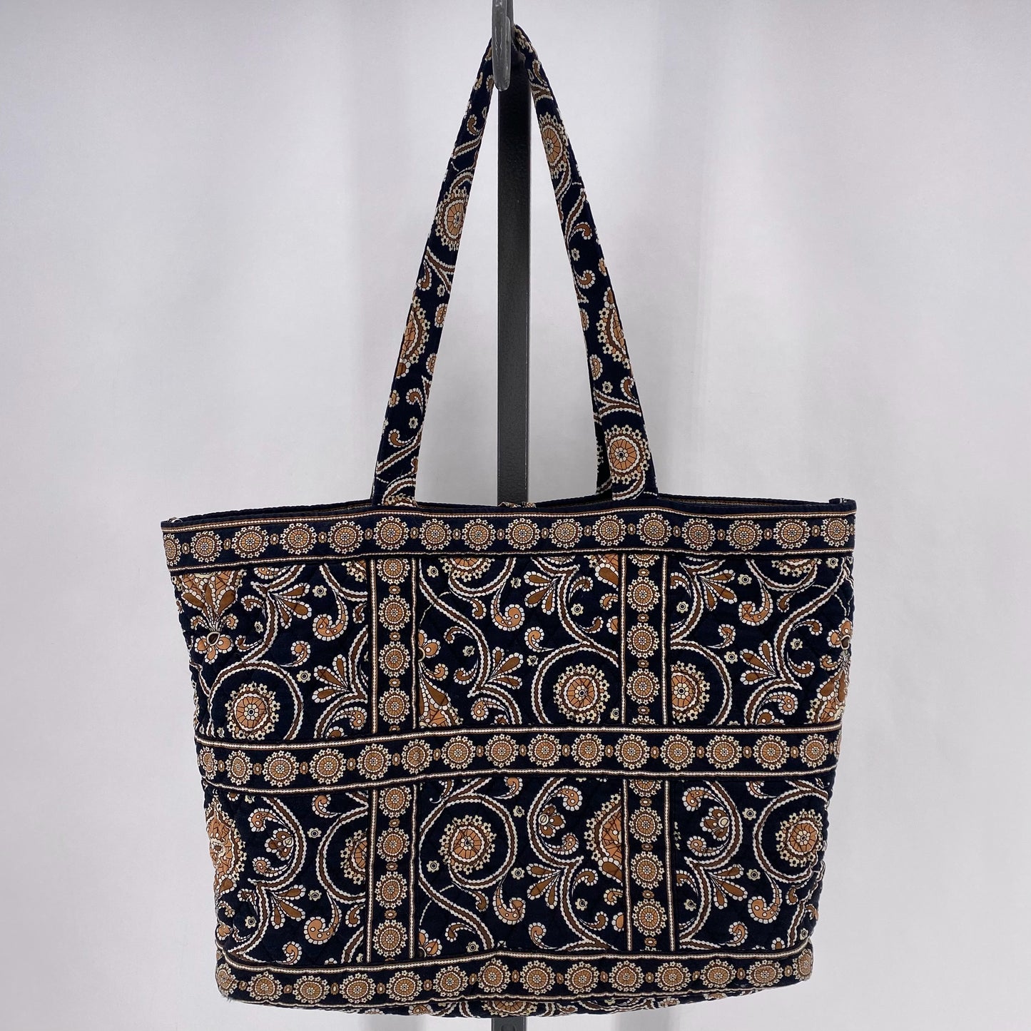 BLACK/CARAMEL VERA BRADLEY FABRIC Tote