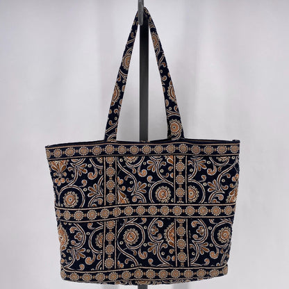 BLACK/CARAMEL VERA BRADLEY FABRIC Tote