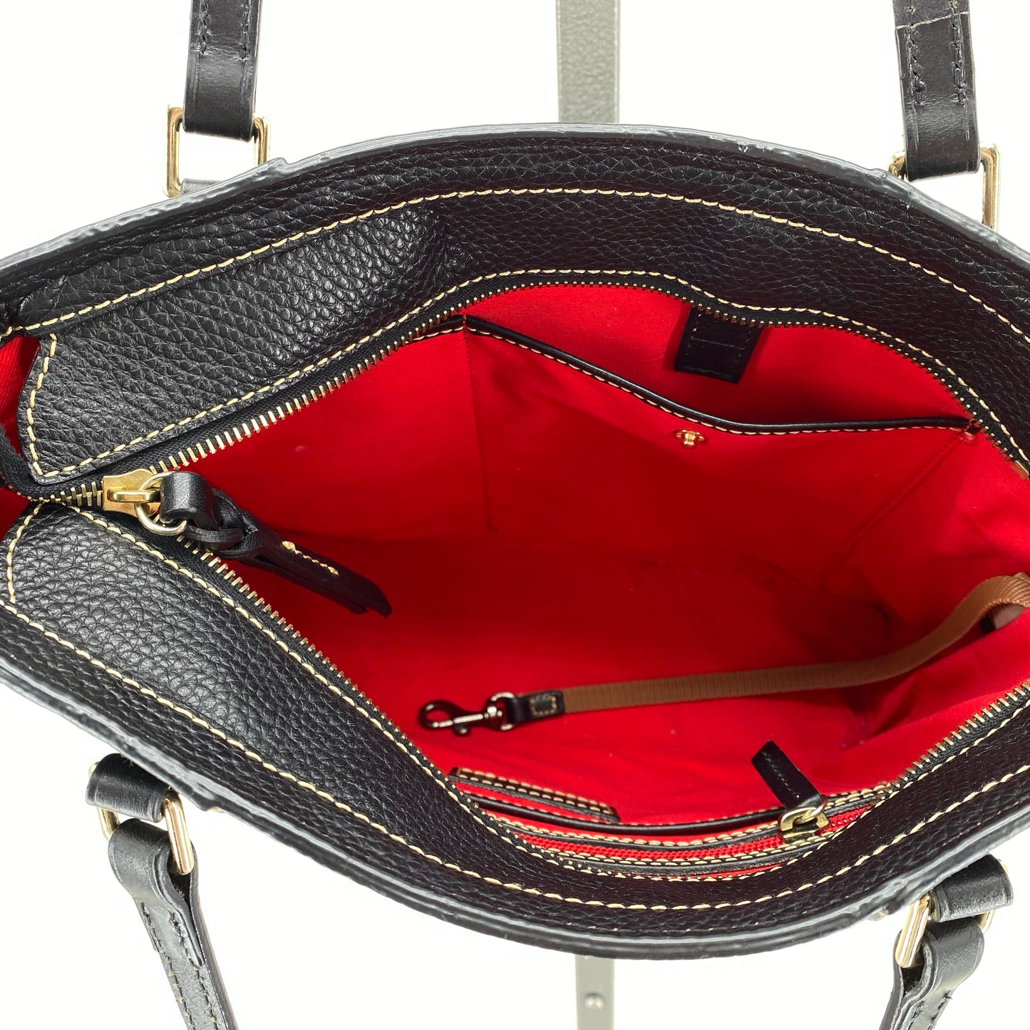 Black DOONEY & BOURKE Leather Pebbeled Leather Shoulder Bag