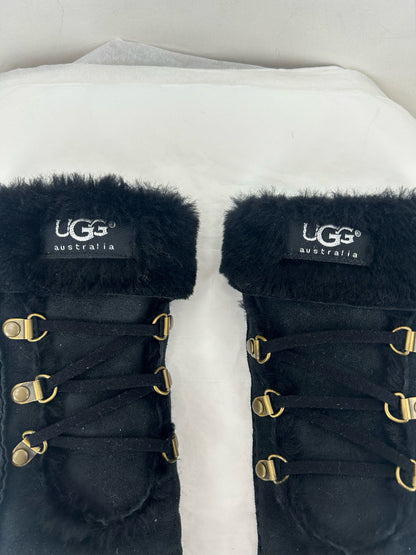 UGG Black LEATHER Gloves