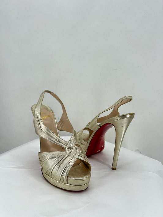 GOLD W Shoe Size 11 LOUBOUTIN Heels