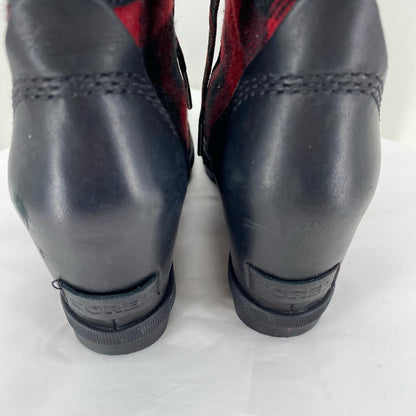 BLACK/RED W Shoe Size 8.5 SOREL Boots