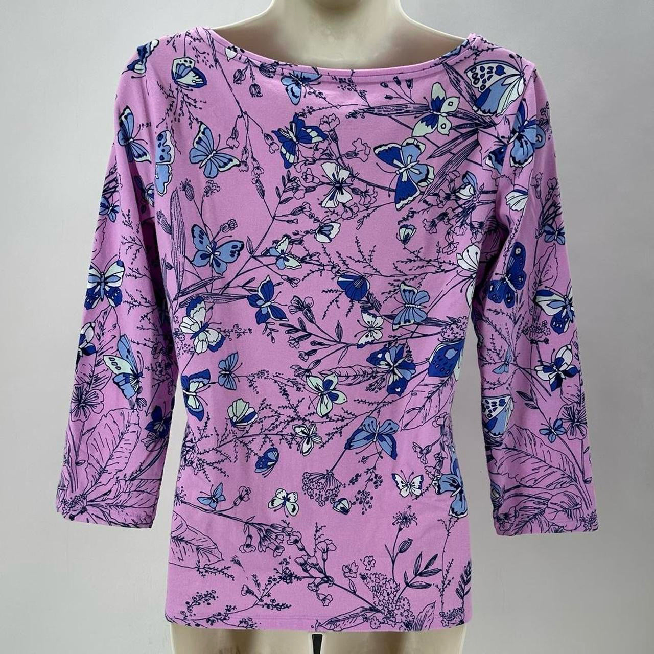 Size S TALBOTS BUTTERFLIES Shirt