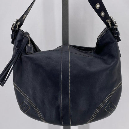 Black COACH Leather Hobo