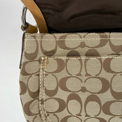 BROWN/TAN COACH Shoulder Bag