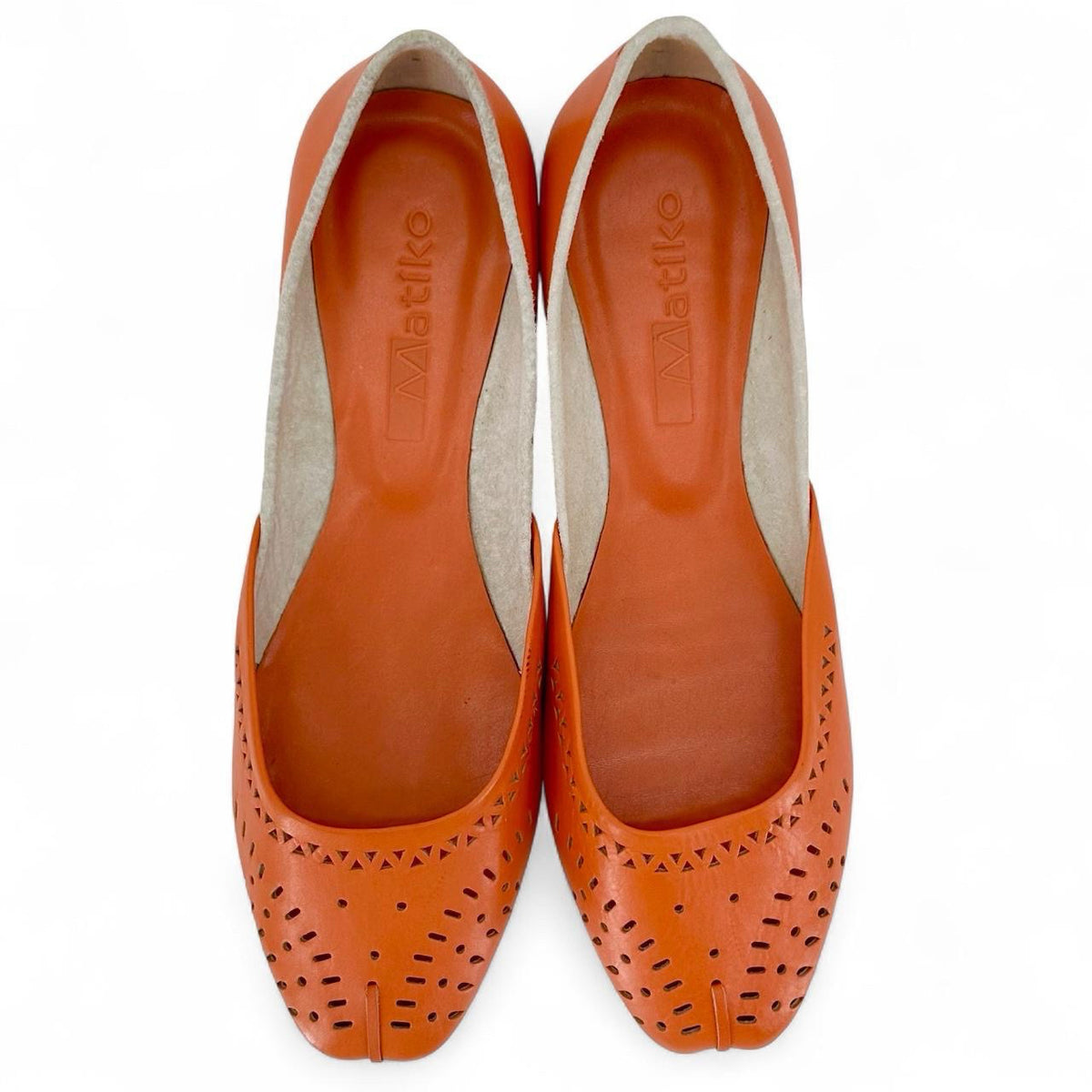 Orange W Shoe Size 38.5 MATIKO Flats