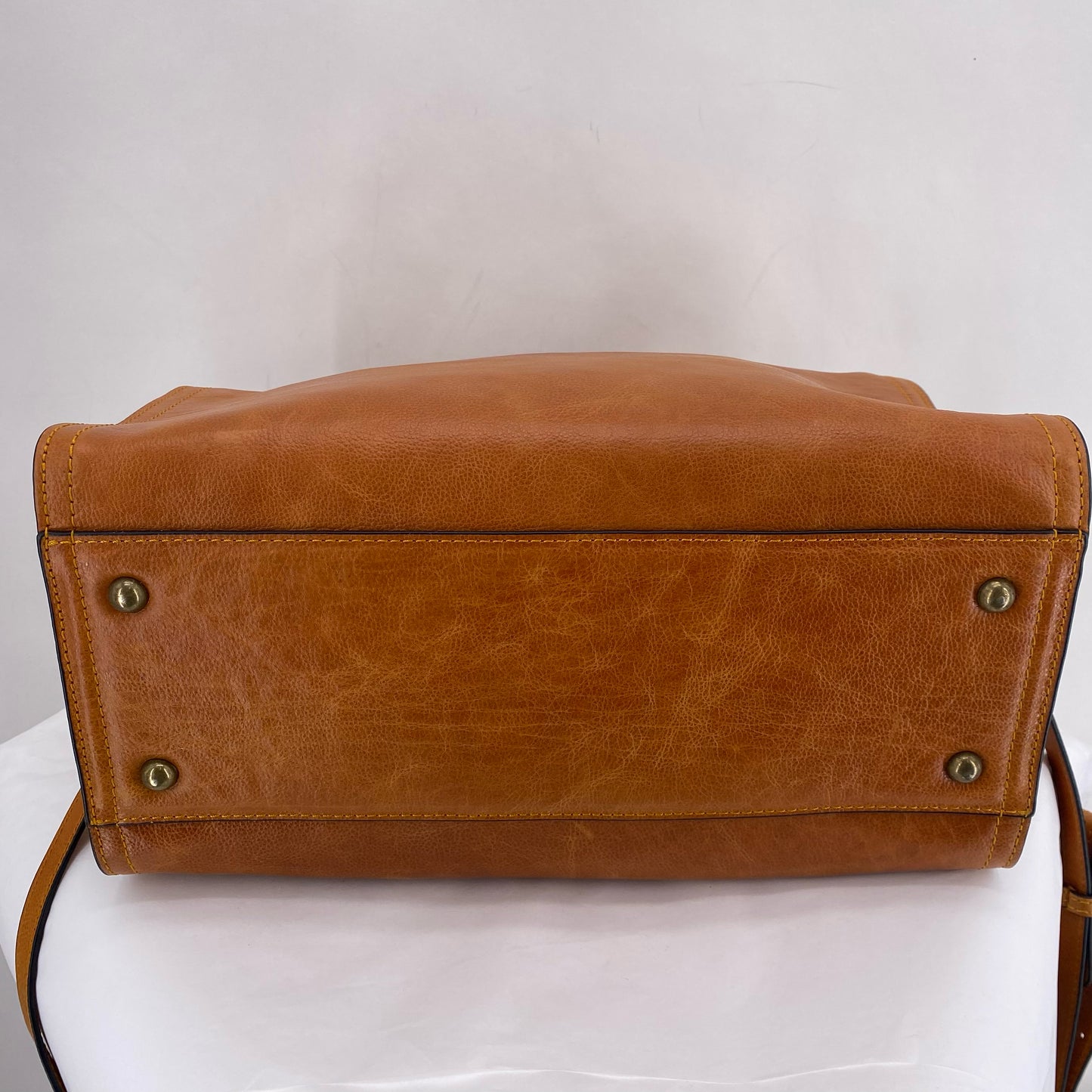 Tan C&C CALIFORNIA Leather Satchel