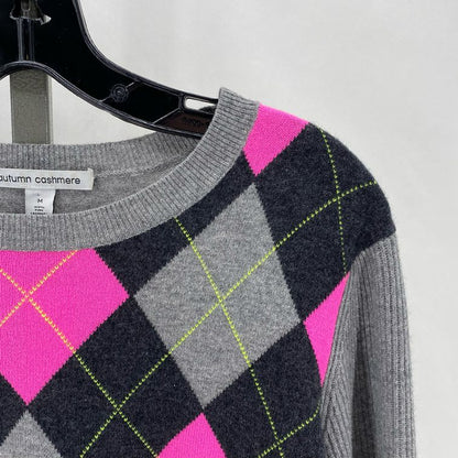 Size M AUTUMN CASHMERE Argyle Cashmere Sweater