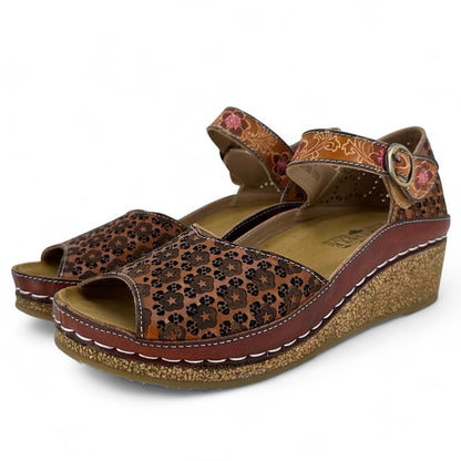 BROWN W Shoe Size 8.5 L'ARTISTE Sandals