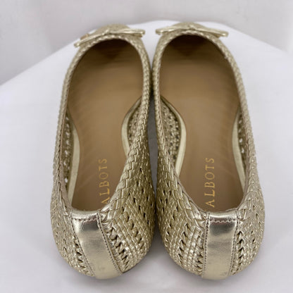GOLD W Shoe Size 10 TALBOTS Flats