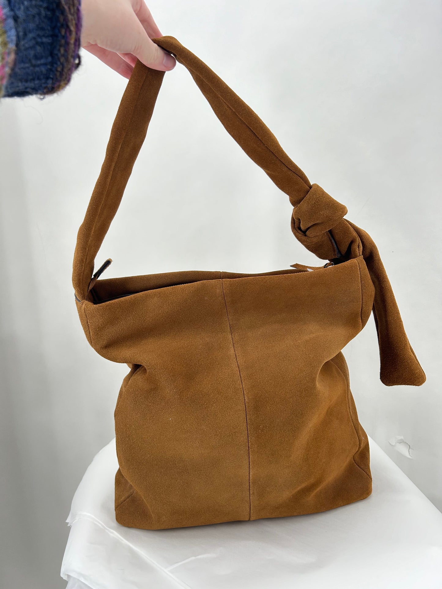 REDDISH BROWN J JILL SUEDE Shoulder Bag