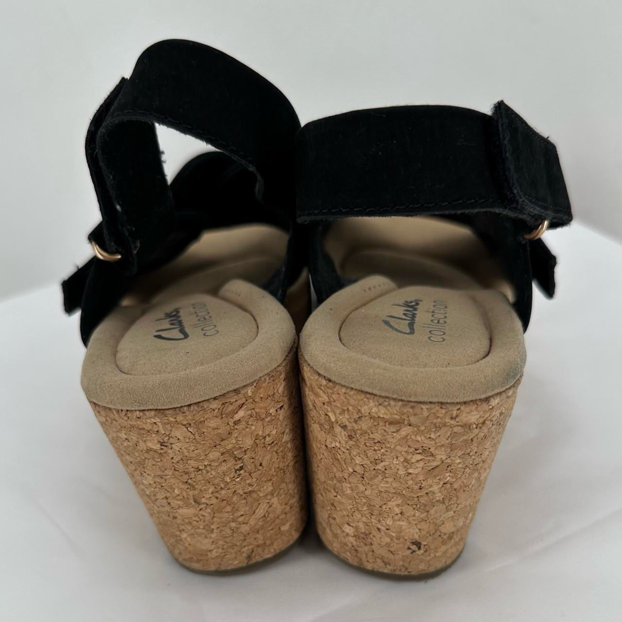 Black W Shoe Size 7.5 CLARKS Sandals