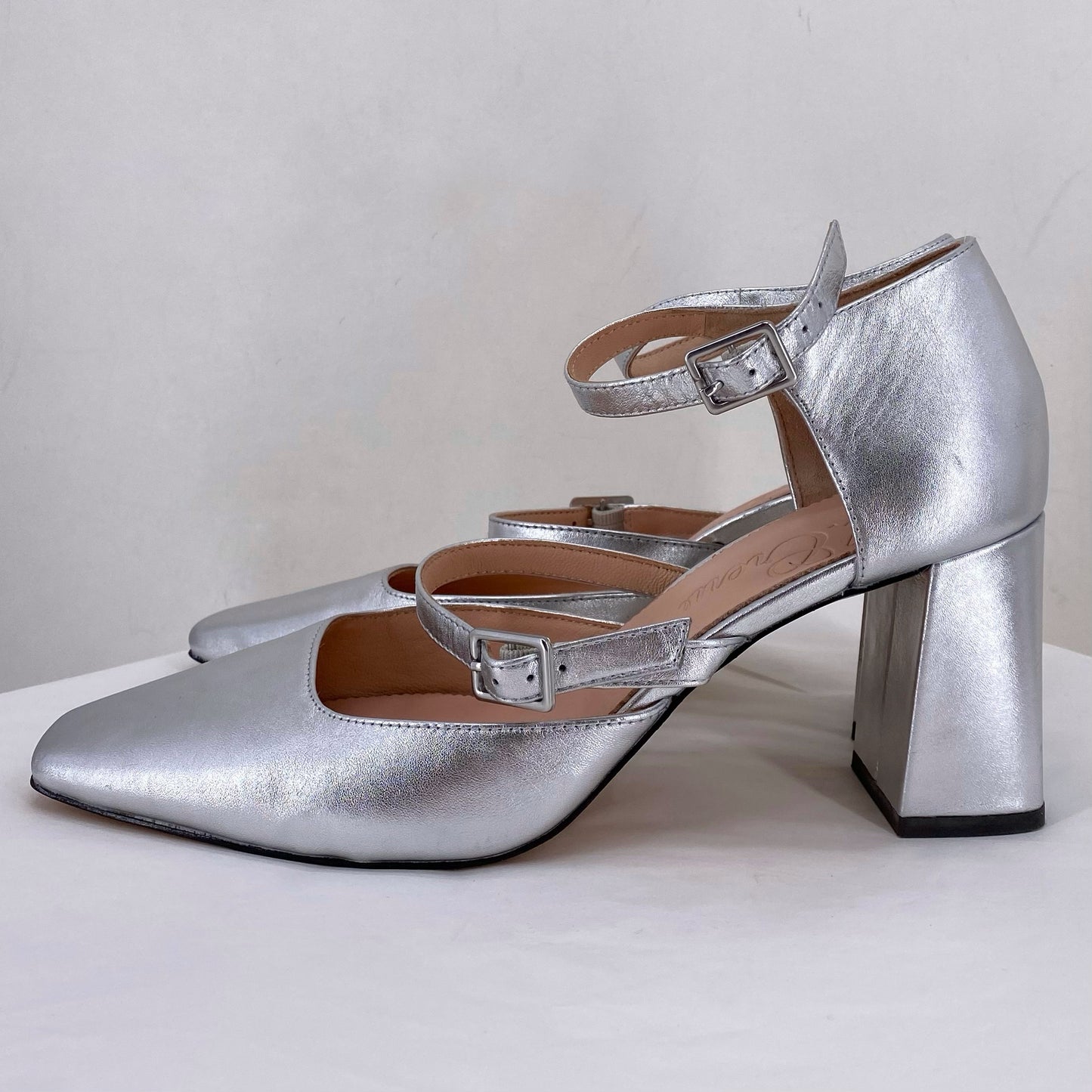 Silver W Shoe Size 8.5 J CREW Heels