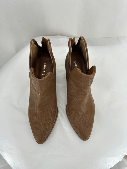 Tan W Shoe Size 6 SUN & STONE shooties/booties