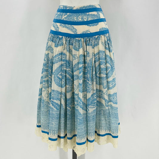 Size 6 TRACY REESE fleur de lis Skirt