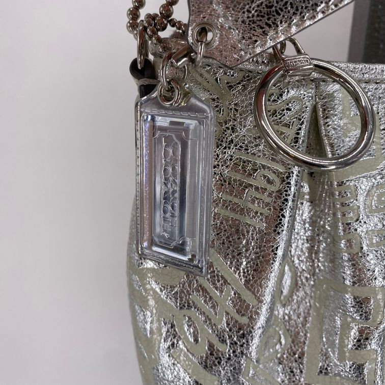 Silver COACH Shoulder Bag