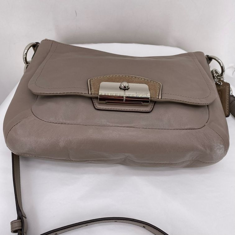 Taupe COACH Leather Cross-body