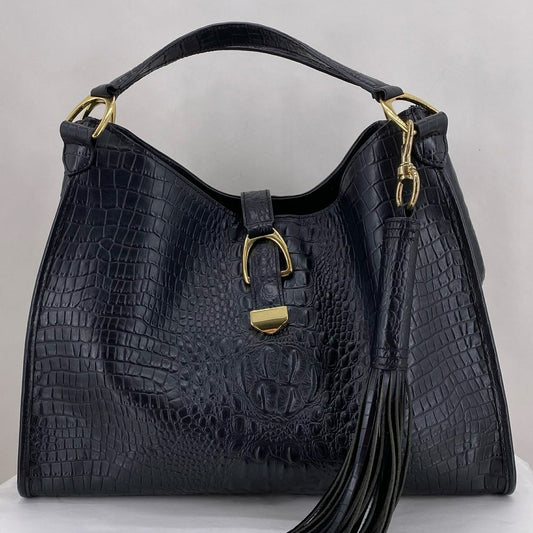 Black GILI Leather Tote