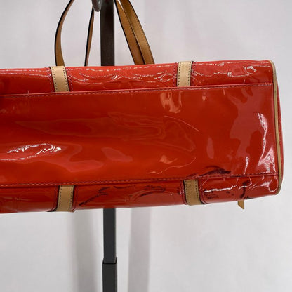 Orange COACH Patent Leather Satchel