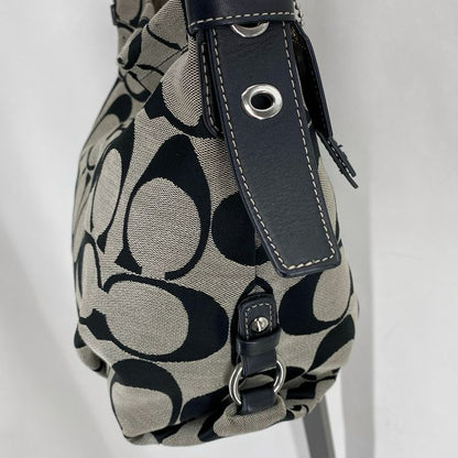 BLACK/GRAY COACH Shoulder Bag