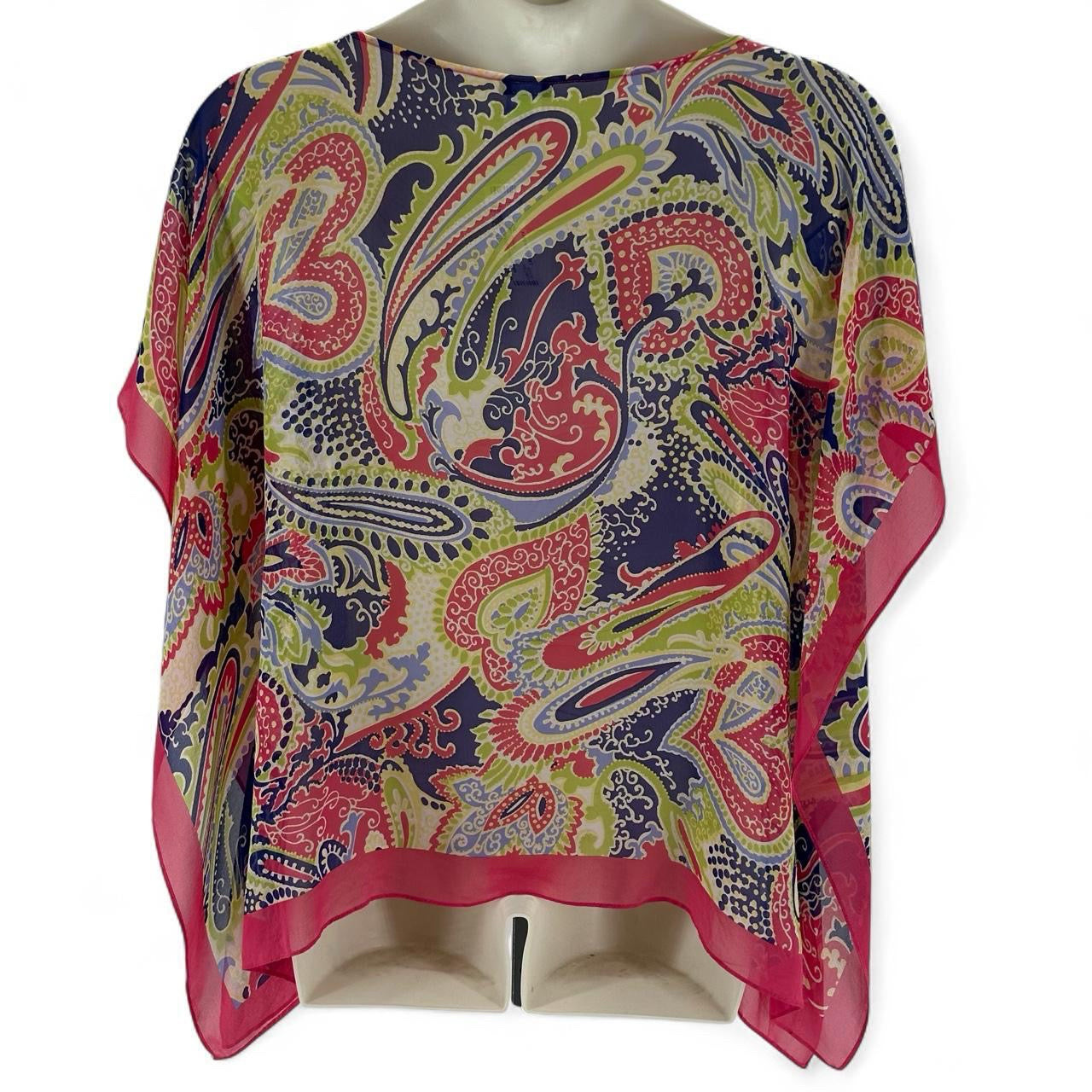Size L/XL TALBOTS Paisley PONCHO