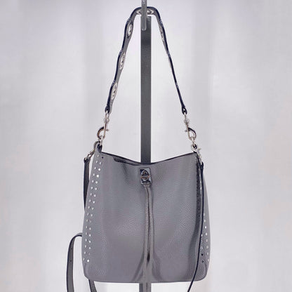 Gray Rebecca Minkoff Pebbeled Leather Cross-body