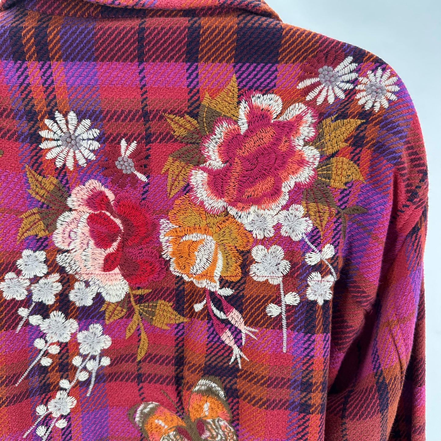 Size M JOHNNY WAS Plaid Shirt