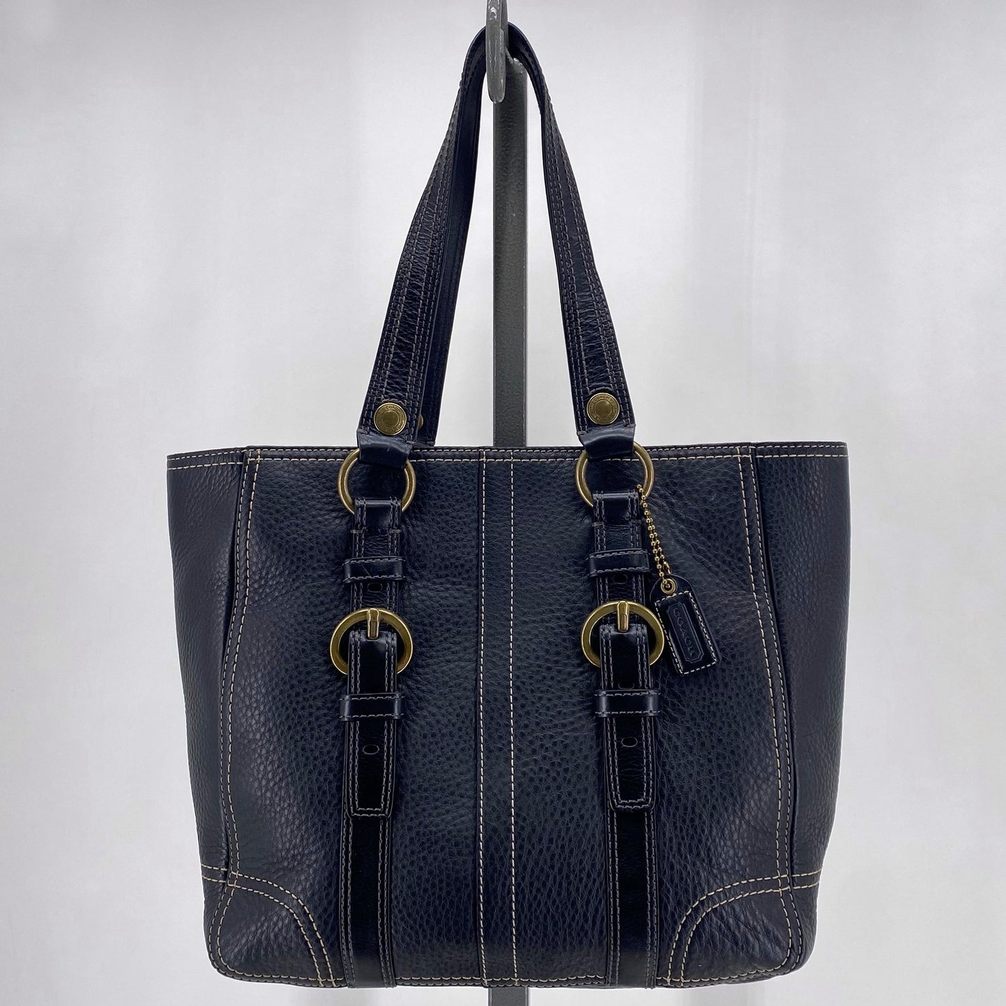 Black COACH Leather Tote