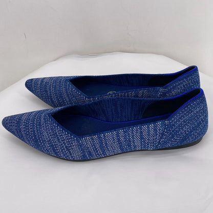 BLUE & WHITE W Shoe Size 7.5 ROTHY'S Flats