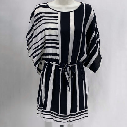 Size XS BCBG MAXAZRIA Stripe Silk Dress